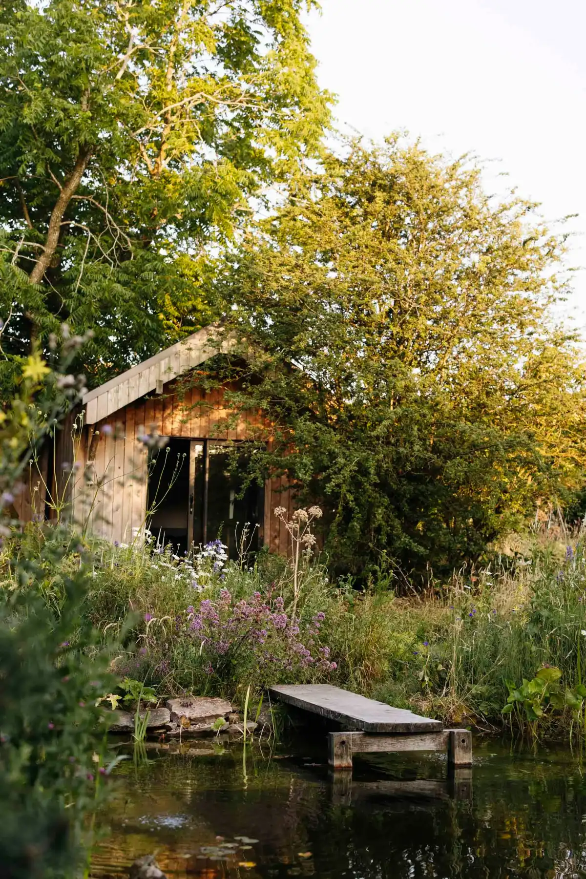 BerryWell: Garden studio wildlife pond jetty